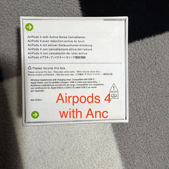 NWT Apple AirPods 4 with ANC - White - Picture 2 of 3